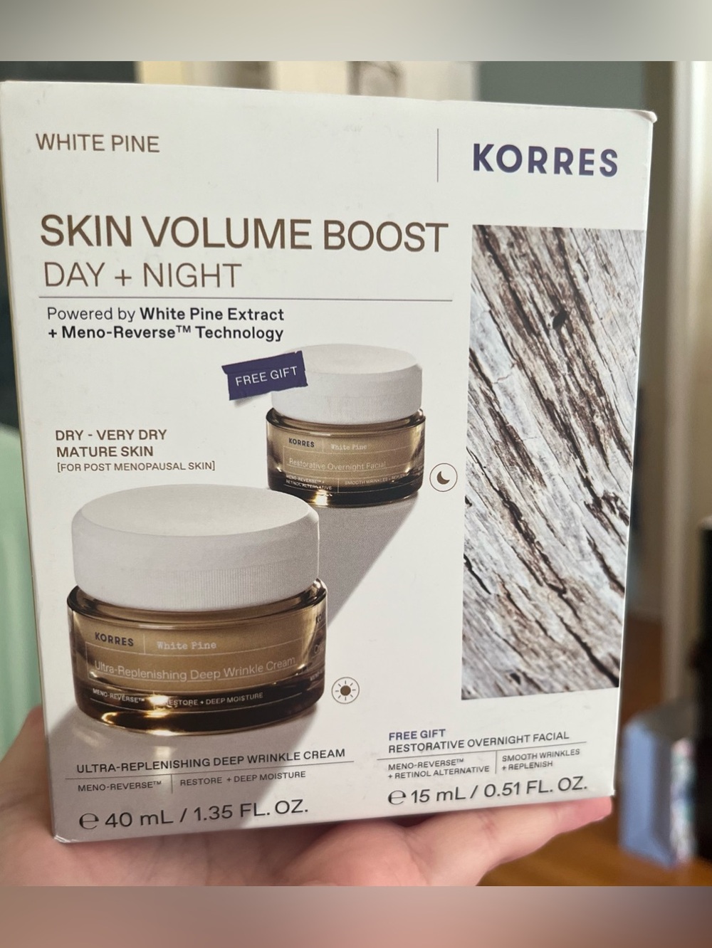 Korres White Pine Skin Volume Boost Day+Night Gift Set